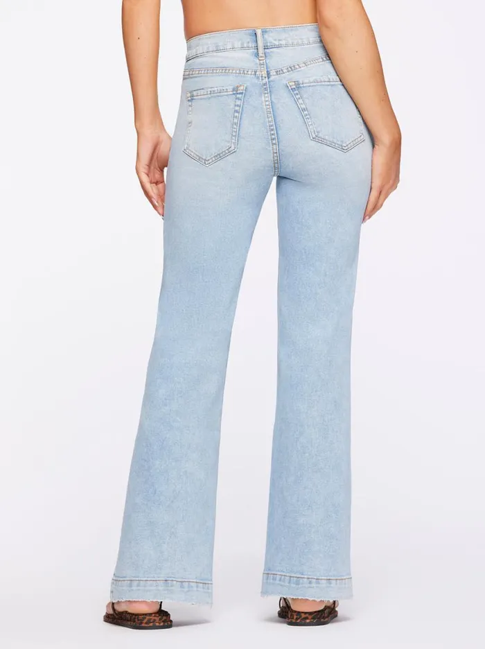 Women Denim Jessica Simpson True Love Wide Leg Trouser Jeans In Carry On