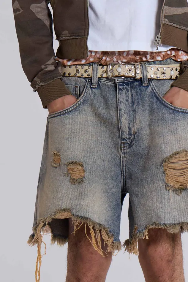 Women Dirty Bleach Revenge Jorts Jaded London Jeans