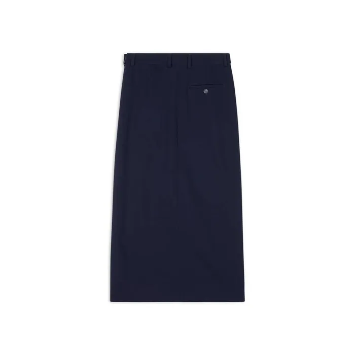 Women Dresses and Skirts Balenciaga Slit Tailored Skirt In Navy Blue