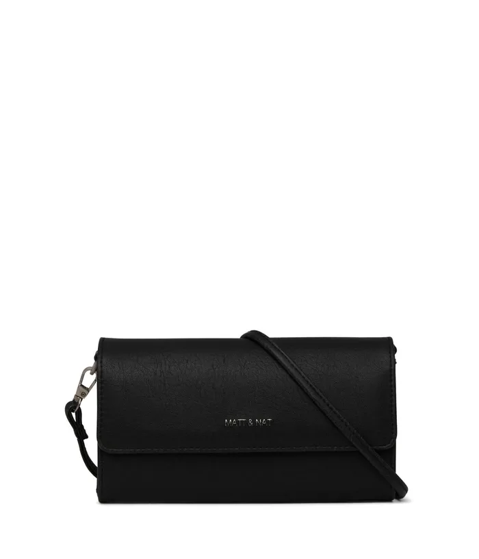 Women Drewmed Vegan Crossbody Bag 8211 Vintage Black Matt and Nat Crossbody