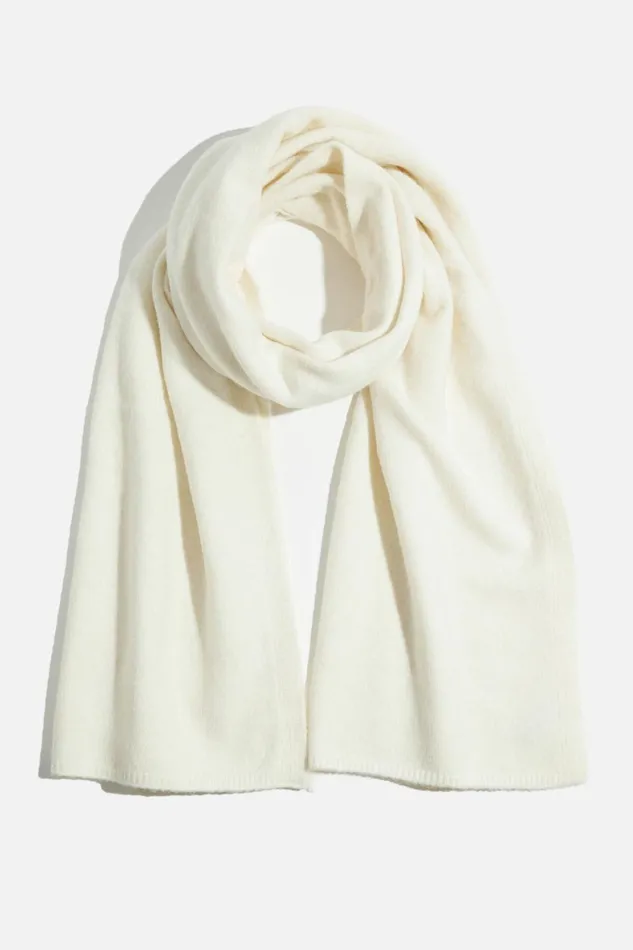 Women Dynamite Beanies and Scarves Heavenlyarn Wide Scarf Beige