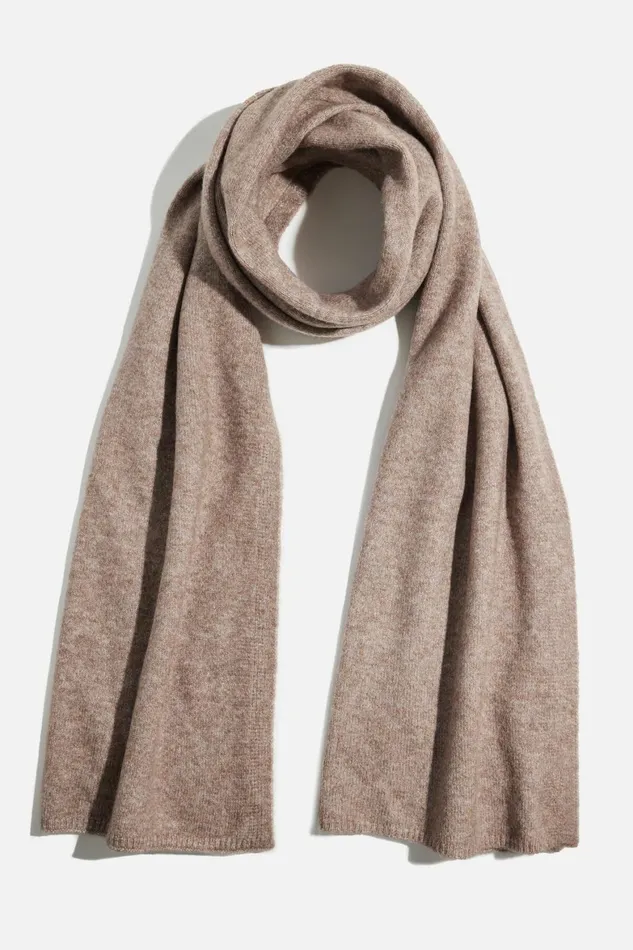 Women Dynamite Beanies and Scarves Heavenlyarn Wide Scarf Brown