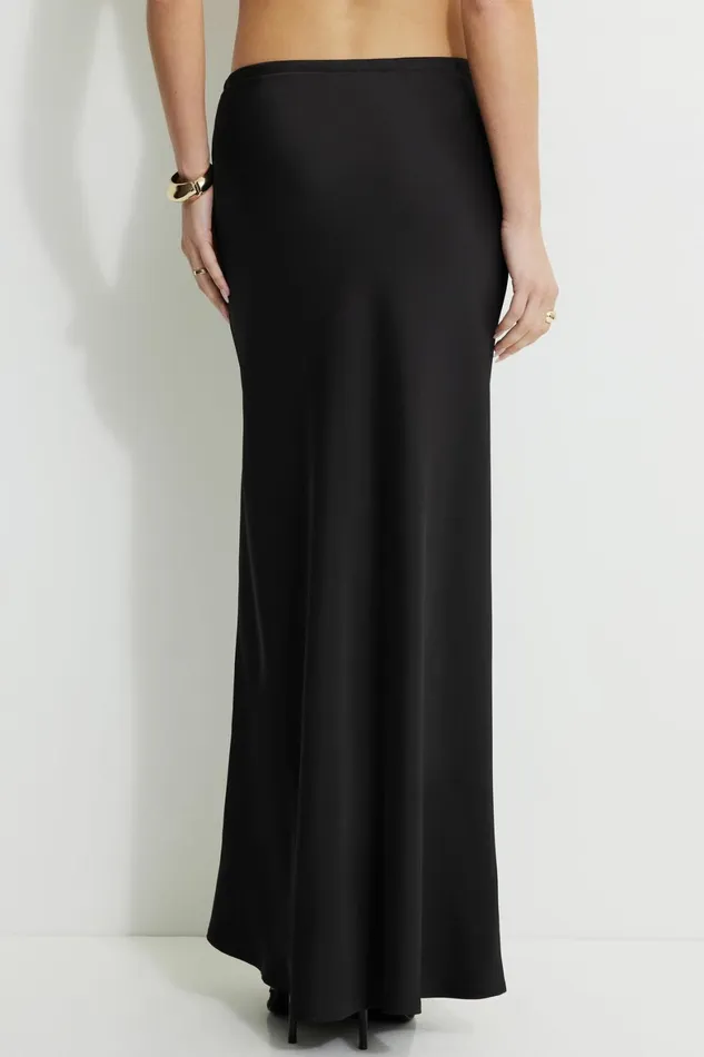 Women Dynamite Skirts and Skorts Cary Slip Maxi Skirt BLACK
