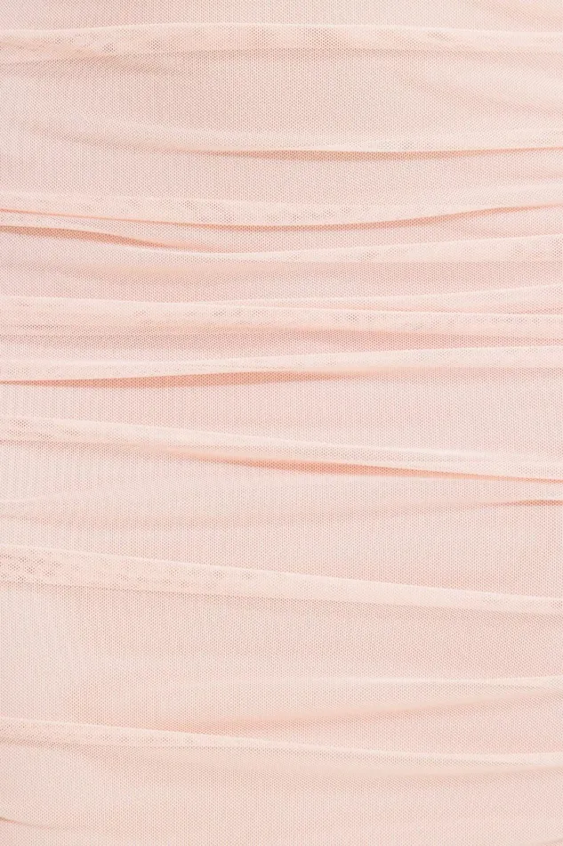 Women Dynamite Skirts and Skorts Draped Mesh Maxi Skirt Pink