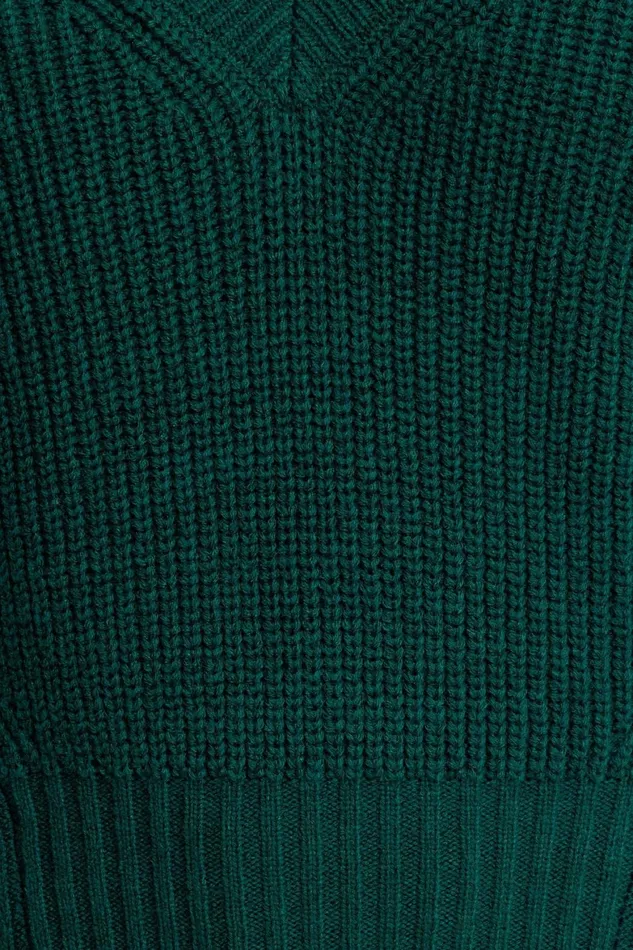 Women Dynamite Tops Stephanie Cinched Waist Sweater Green