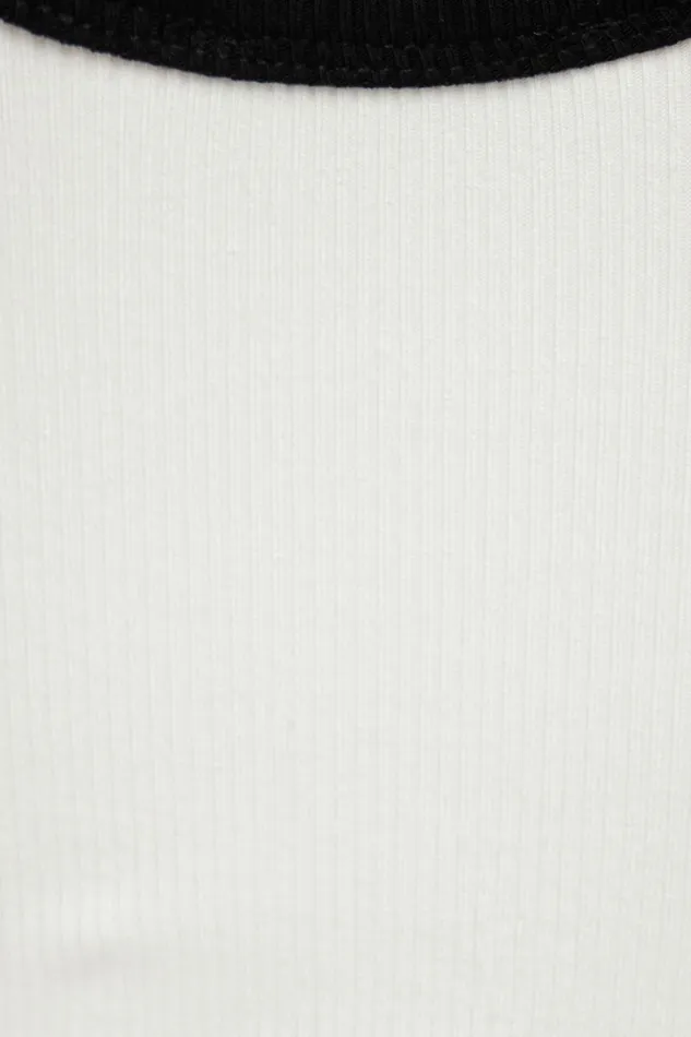 Women Dynamite Tops Tayla Ribbed Scoop Tank Top White