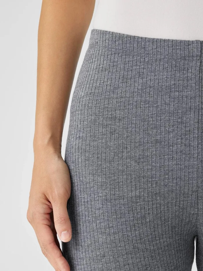 Women Eileen Fisher Pants Shorts and Jumpsuits Cozy Stretch Rib Leggings Ash