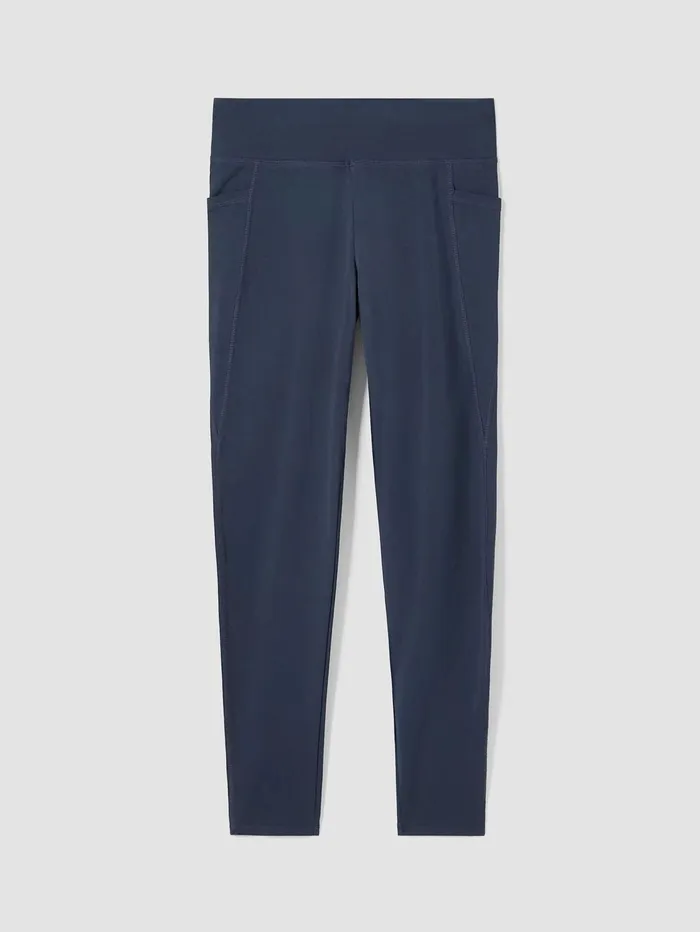 Women Eileen Fisher Pants Shorts and Jumpsuits Pima Cotton Stretch Jersey HighWaisted Leggings Ocean