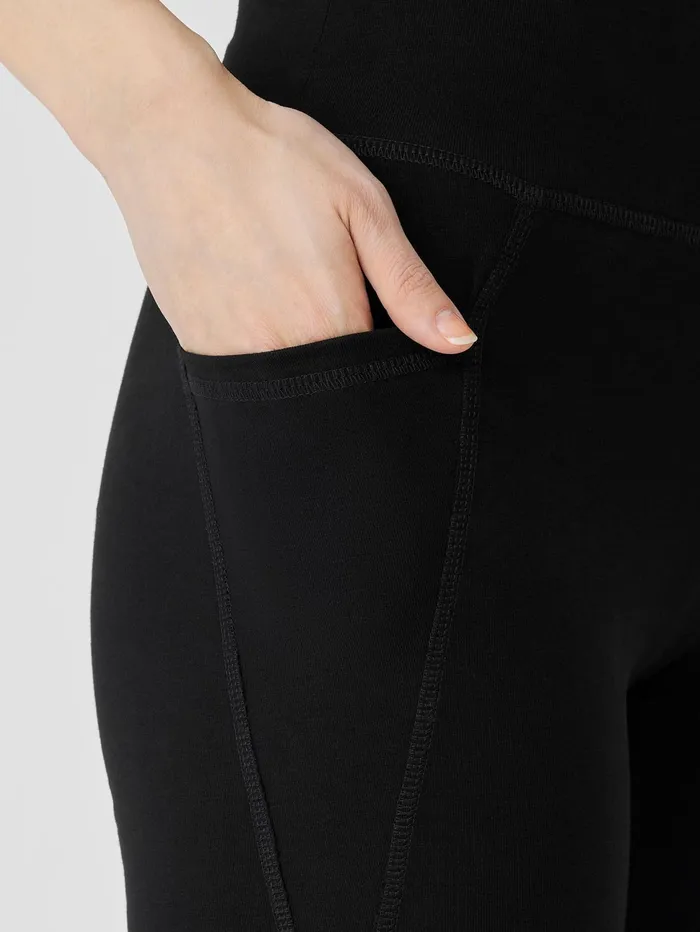 Women Eileen Fisher Pants Shorts and Jumpsuits Pima Cotton Stretch Jersey Shorts Black