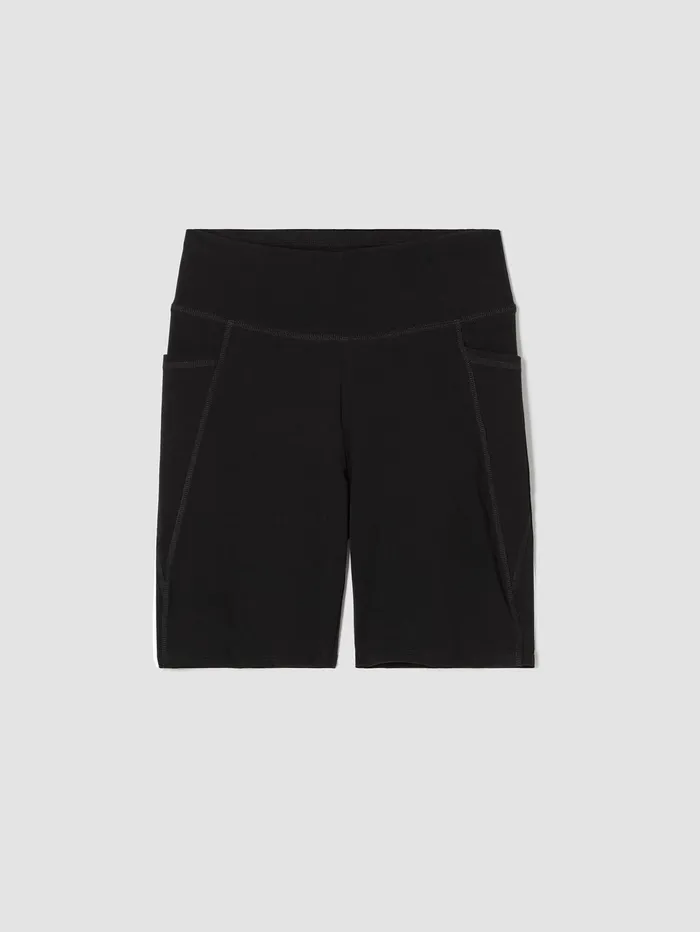 Women Eileen Fisher Pants Shorts and Jumpsuits Pima Cotton Stretch Jersey Shorts Black