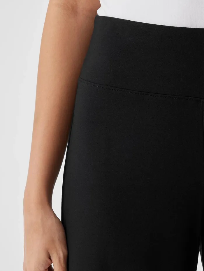 Women Eileen Fisher Pants Shorts and Jumpsuits Stretch Jersey Knit WideLeg Pant Black