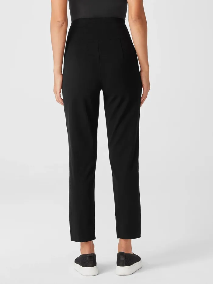 Women Eileen Fisher Pants Shorts and Jumpsuits Traceable Cotton Jersey HighWaisted Pant Black