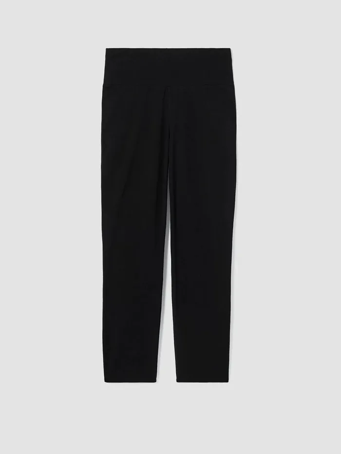 Women Eileen Fisher Pants Shorts and Jumpsuits Traceable Cotton Jersey HighWaisted Pant Black