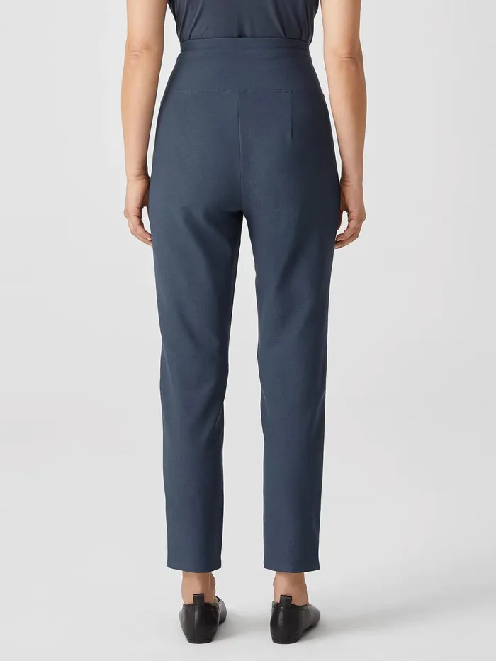 Women Eileen Fisher Pants Shorts and Jumpsuits Washable Stretch Crepe High Waisted Pant Ocean