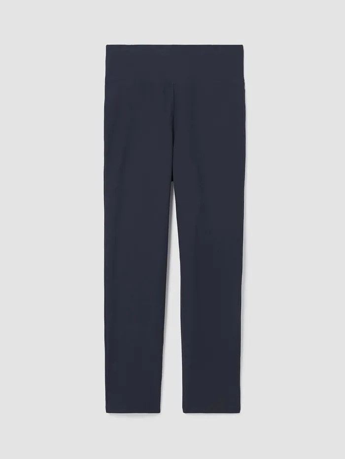 Women Eileen Fisher Pants Shorts and Jumpsuits Washable Stretch Crepe High Waisted Pant Ocean