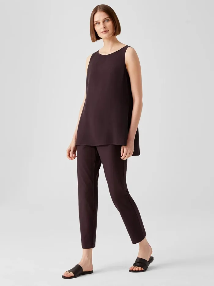 Women Eileen Fisher Pants Shorts and Jumpsuits Washable Stretch Crepe Slim Ankle Pant Cassis Women Eileen Fisher Pants Shorts and Jumpsuits Washable Stretch Crepe Slim Ankle Pant Cassis