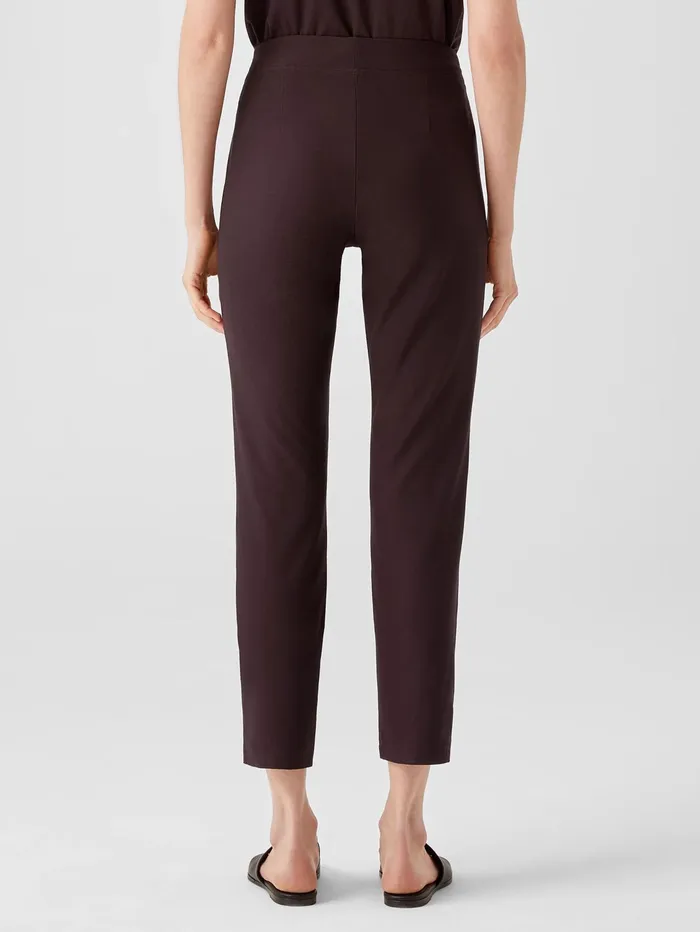 Women Eileen Fisher Pants Shorts and Jumpsuits Washable Stretch Crepe Slim Ankle Pant Cassis