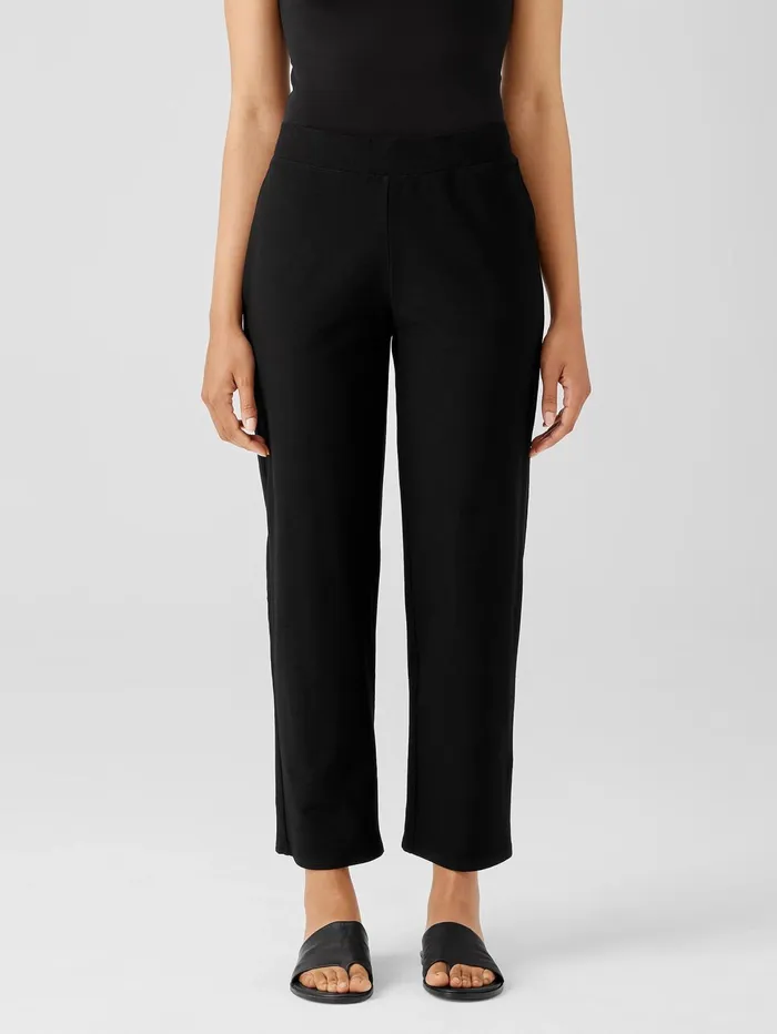 Women Eileen Fisher Pants Shorts and Jumpsuits Washable Stretch Crepe Straight Pant Black