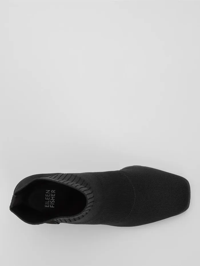 Women Eileen Fisher Shoes Spell Recycled Stretch Knit Bootie Black