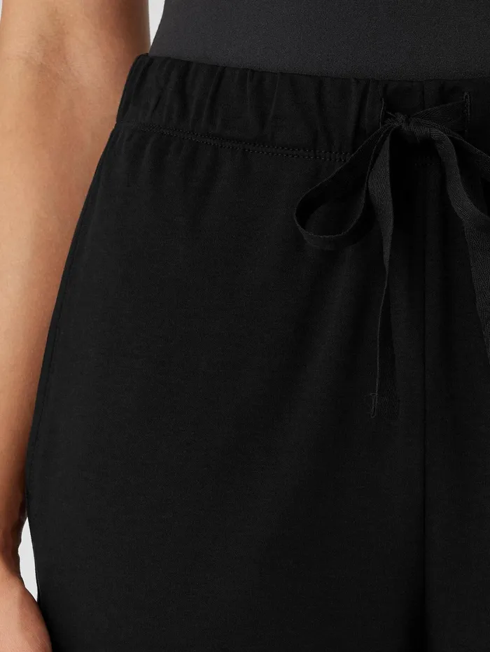 Women Eileen Fisher Sleepwear Organic Cotton Interlock Jogger Sleep Pant Black