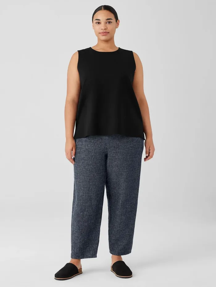 Women Eileen Fisher Tanks and Camis Washable Flex Ponte Round Neck Tank Black