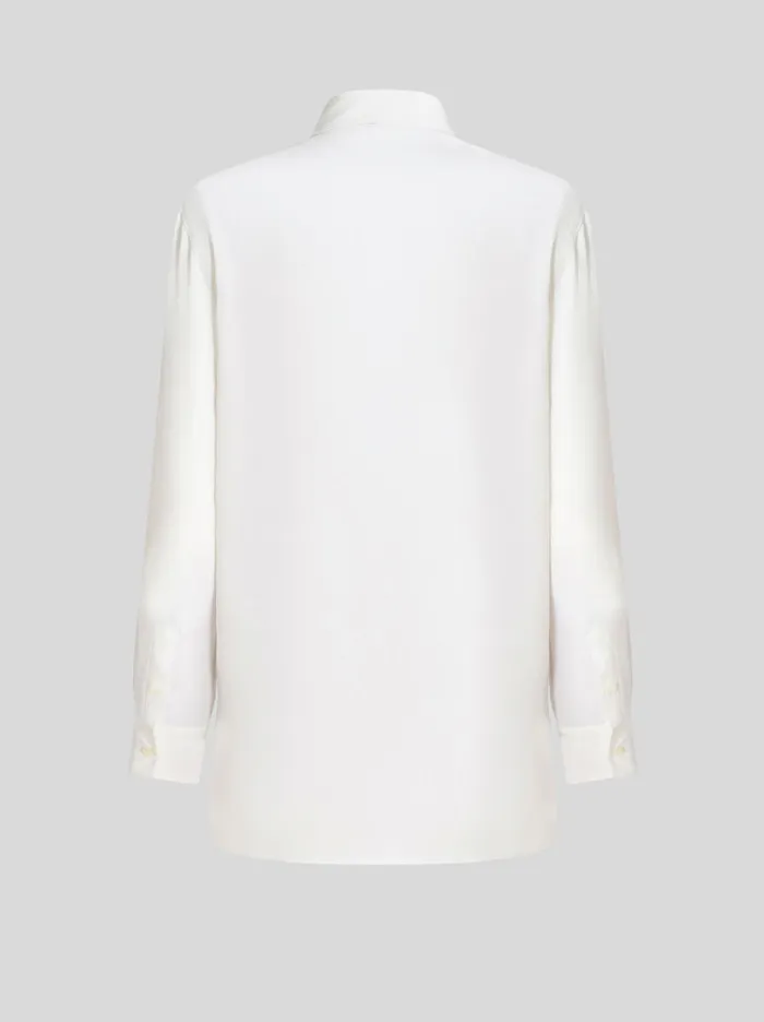 Women Embroidered Crpe De Chine Shirt Etro Shirts And Blouses
