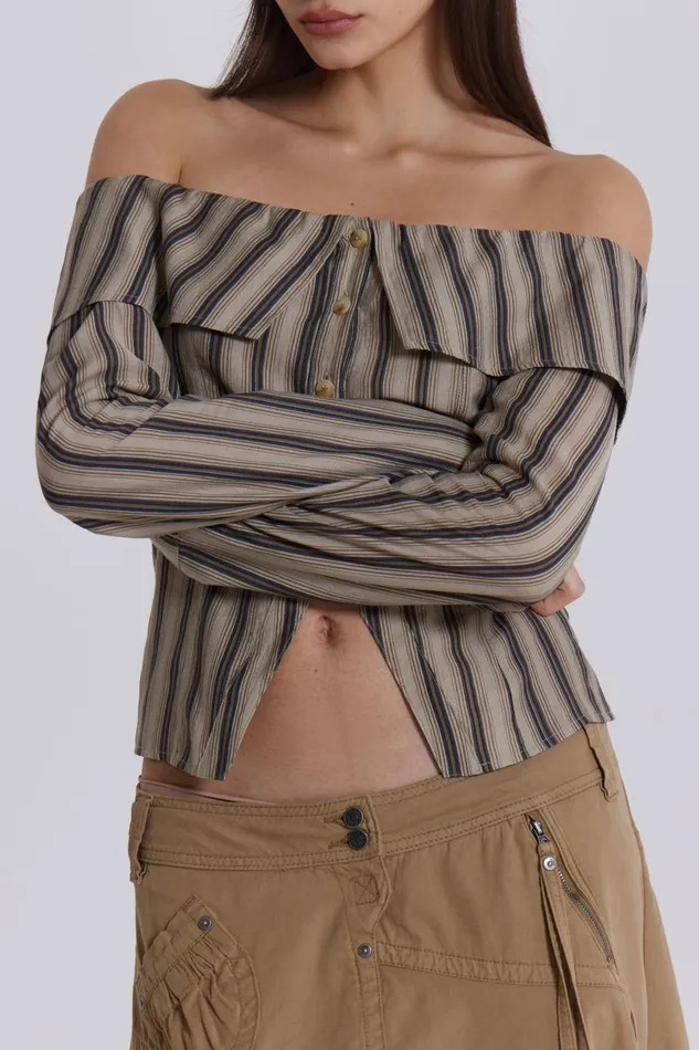 Women Emra Off The Shoulder Shirt Jaded London Bandeau Tops