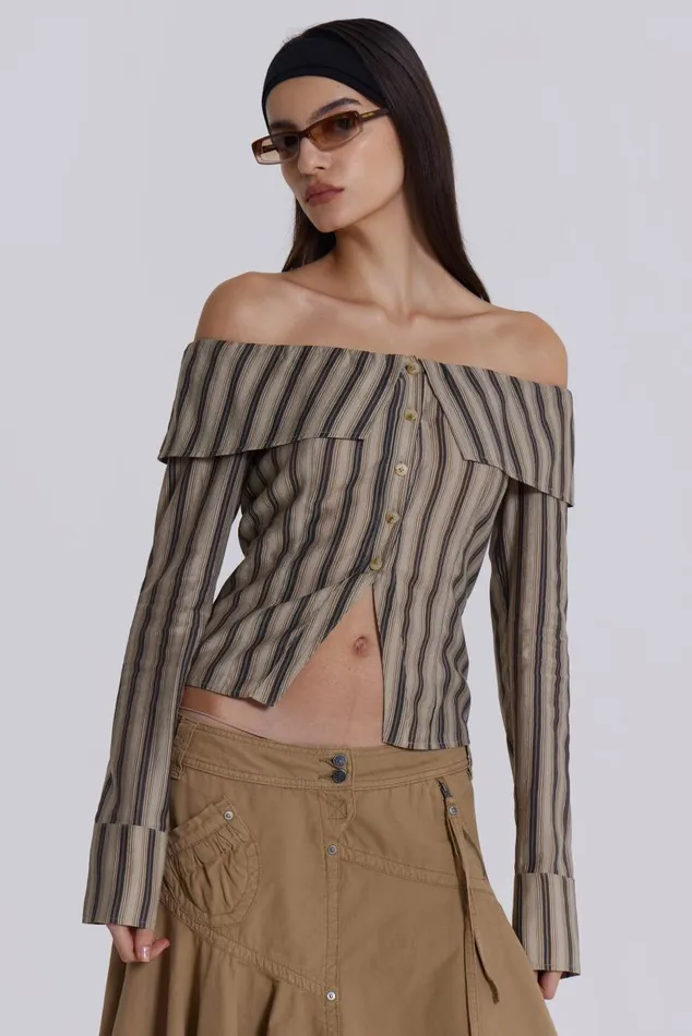 Women Emra Off The Shoulder Shirt Jaded London Bandeau Tops