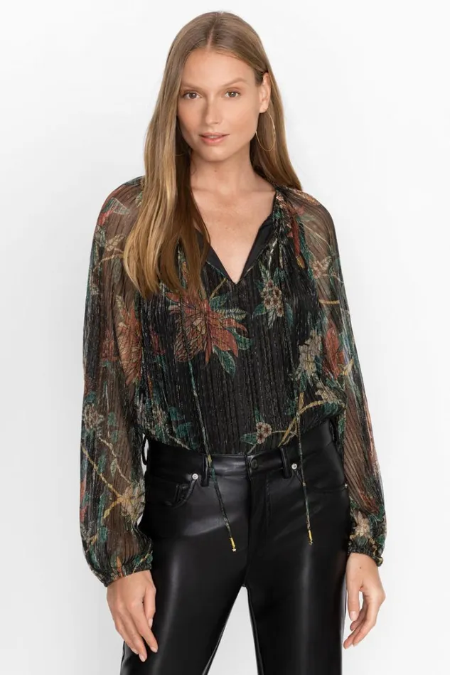 Women Evelina Metallic Blouse Multi Johnny Was Tops Women Evelina Metallic Blouse Multi Johnny Was Tops