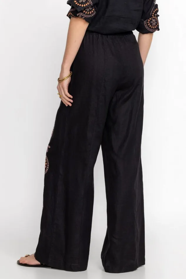 Women FAYE SEAMED WIDE LEG PANT Black Johnny Was Bottoms Women FAYE SEAMED WIDE LEG PANT Black Johnny Was Bottoms