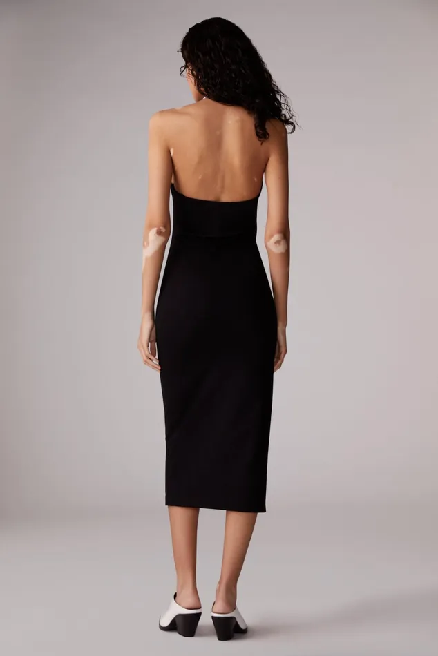 Women Fiorucci Dresses Embellished Neckline Midi Dress Black Women Fiorucci Dresses Embellished Neckline Midi Dress Black