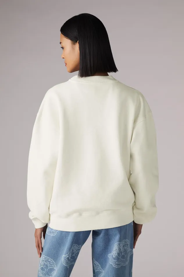 Women Fiorucci Sweatshirts and Hoodies Angels Sweatshirt White