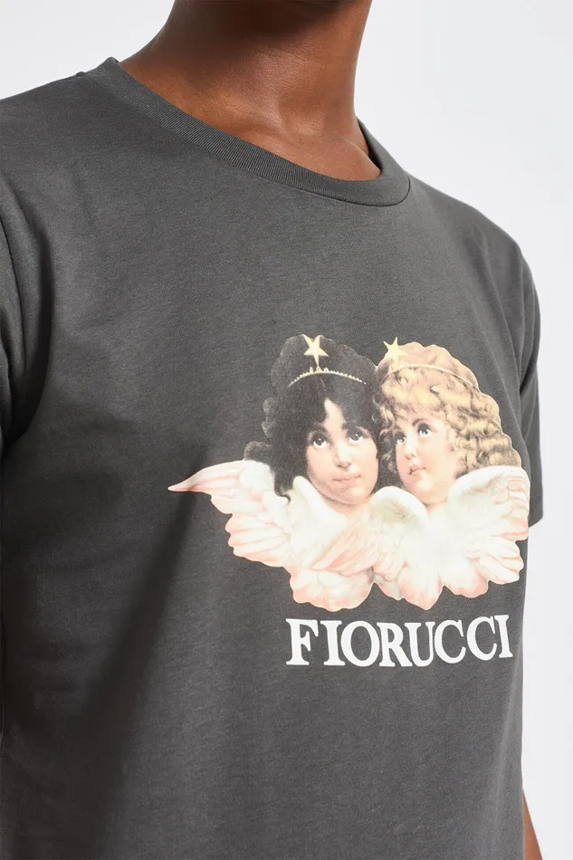 Women Fiorucci TShirts and Tops Angels TShirt Dark Grey Women Fiorucci TShirts and Tops Angels TShirt Dark Grey