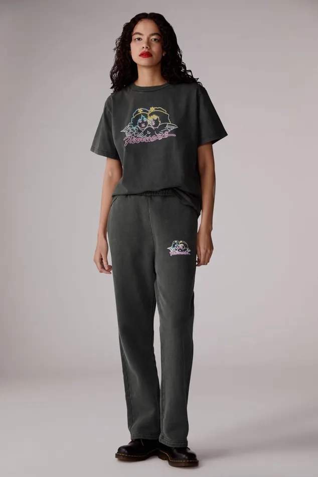Women Fiorucci TShirts and Tops Neon Angels TShirt Black