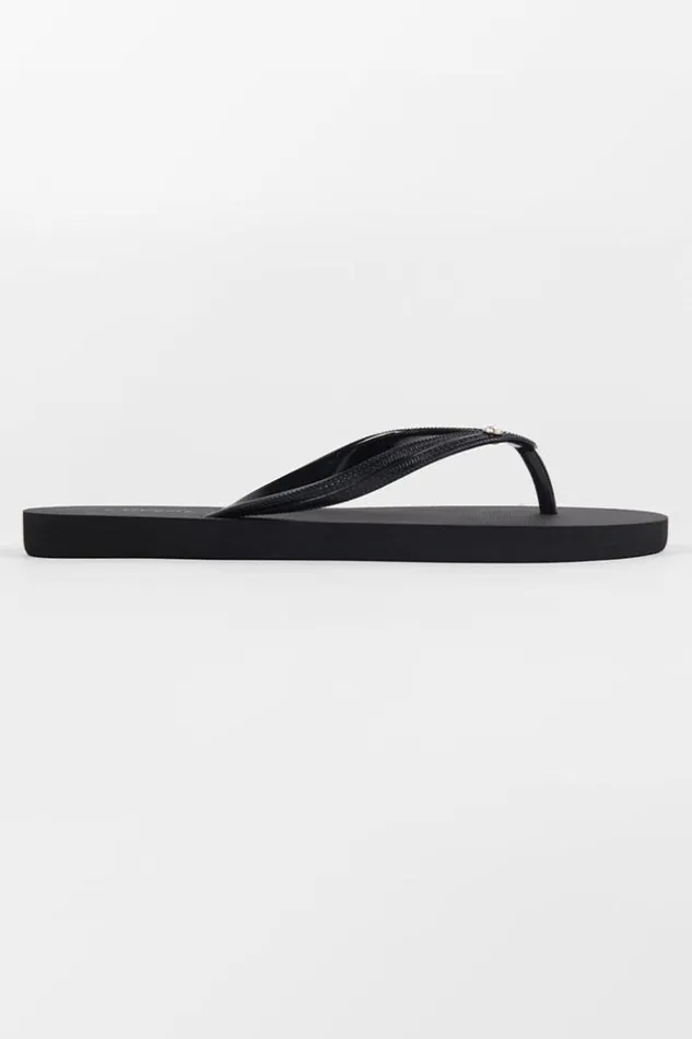 Women Flip Flops Cupshe Beckett Rhinestone Flip Flops Black