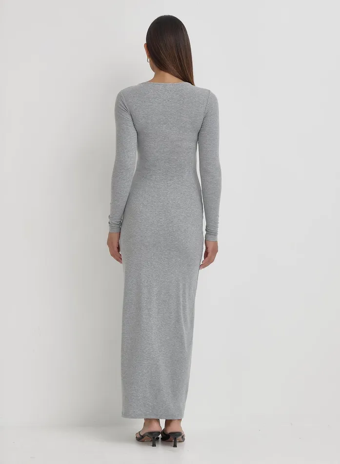 Women Grey Bust Detail Maxi Dress Zofia 4th and Reckless Dresses