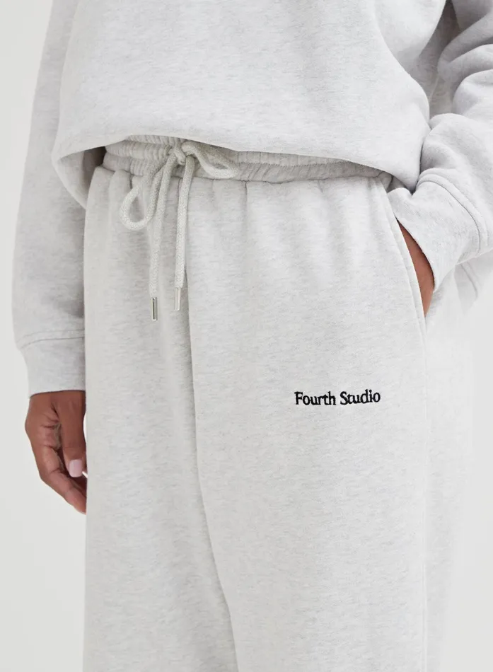 Women Grey Fourth Studio Branded Cuffed Jogger 8211 Ferne 4th and Reckless Athleisure