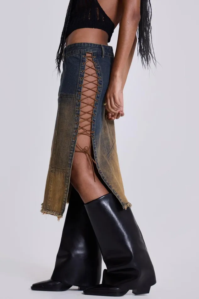 Women Gypsum Denim Skirt Jaded London Denim Skirts