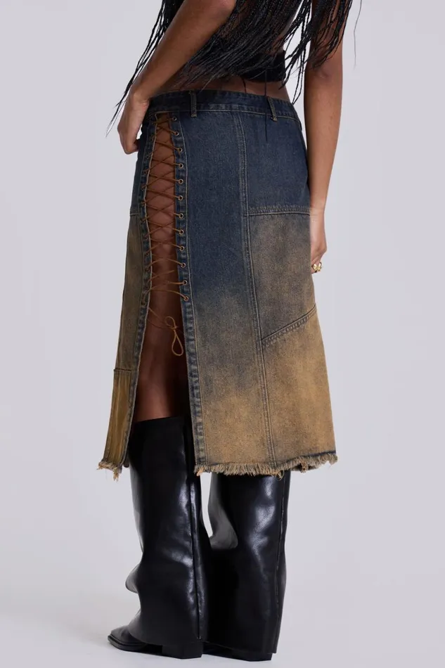 Women Gypsum Denim Skirt Jaded London Denim Skirts
