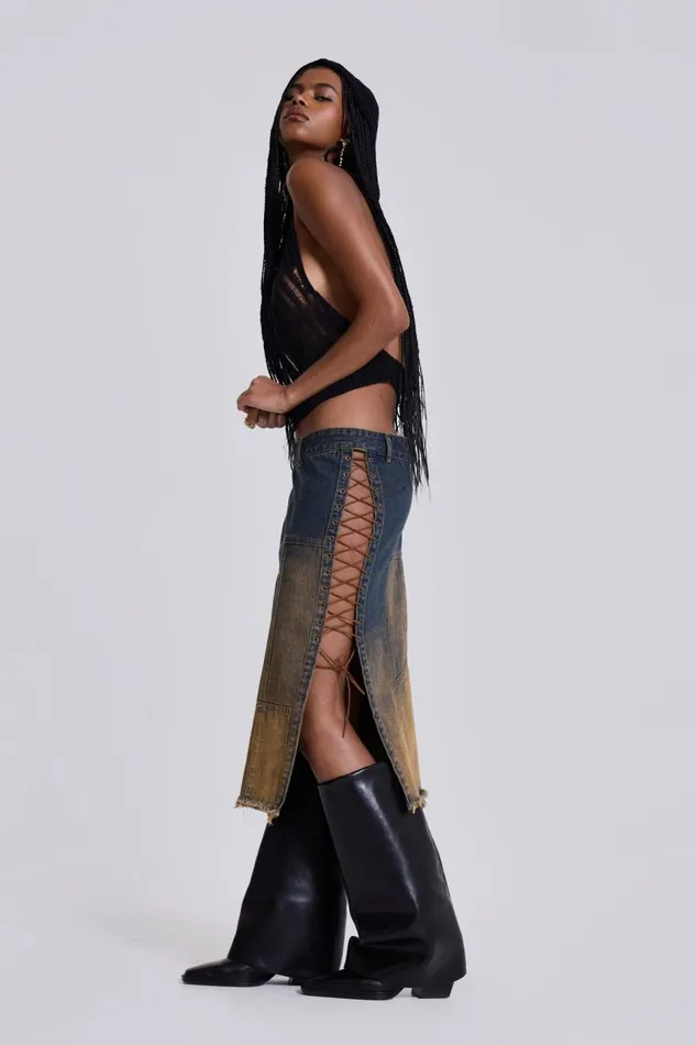 Women Gypsum Denim Skirt Jaded London Denim Skirts