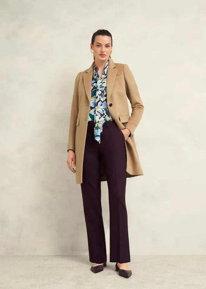 Women HOBBS Coats and Jackets Cavendish Wool Coat Hobbs Camel