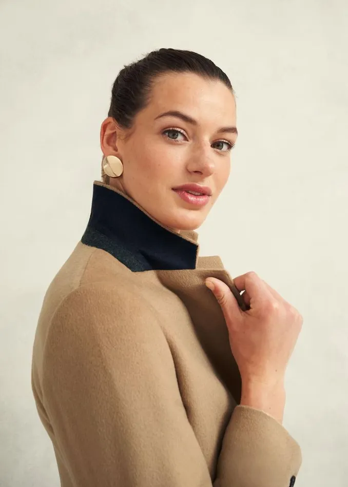 Women HOBBS Coats and Jackets Cavendish Wool Coat Hobbs Camel