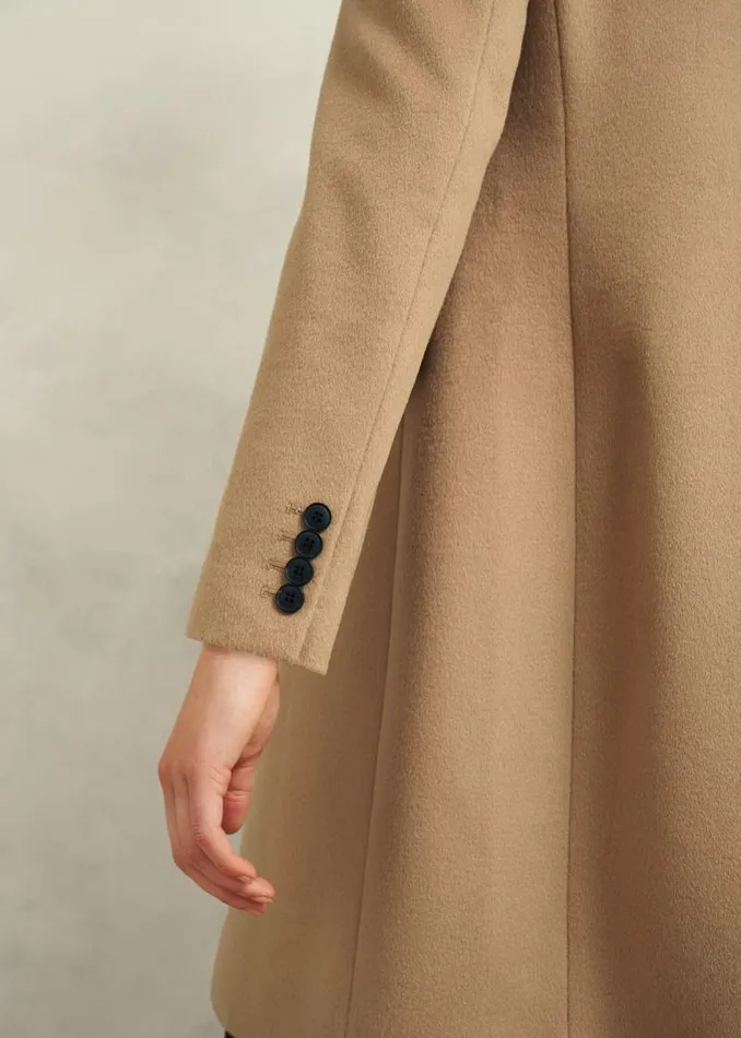 Women HOBBS Coats and Jackets Cavendish Wool Coat Hobbs Camel