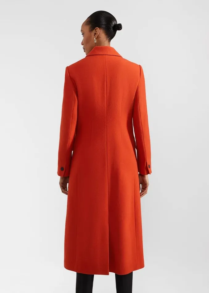 Women HOBBS Coats and Jackets Mireya Wool Blend Coat Orange