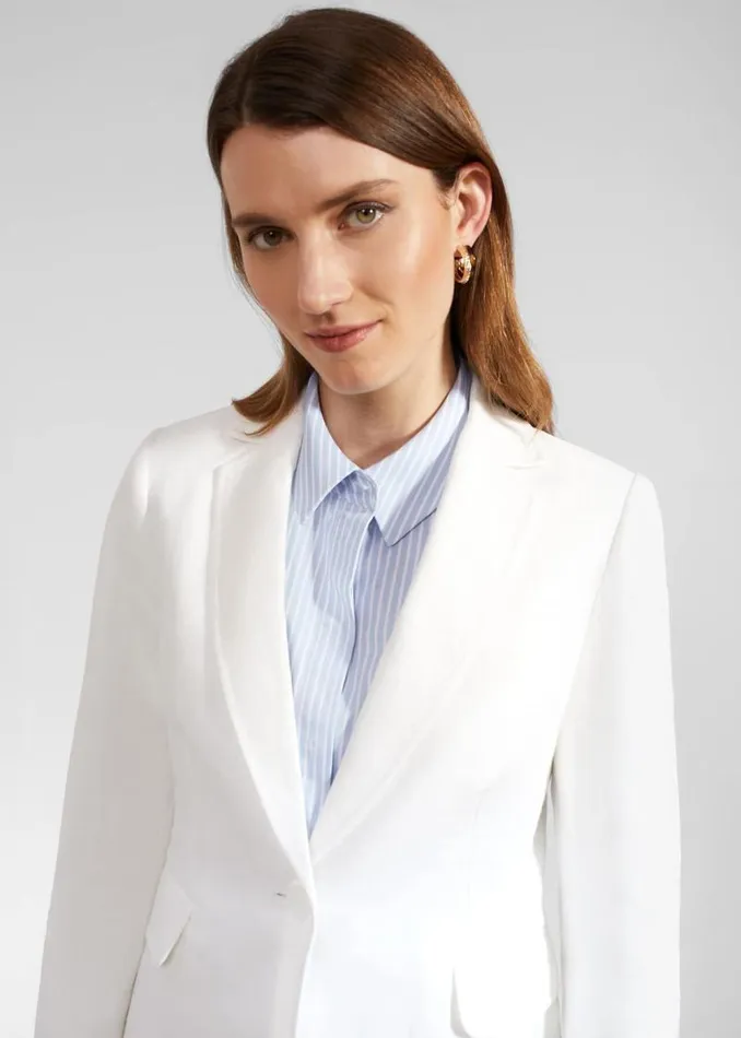 Women HOBBS Coats and Jackets Petite Blake Linen Jacket Ivory