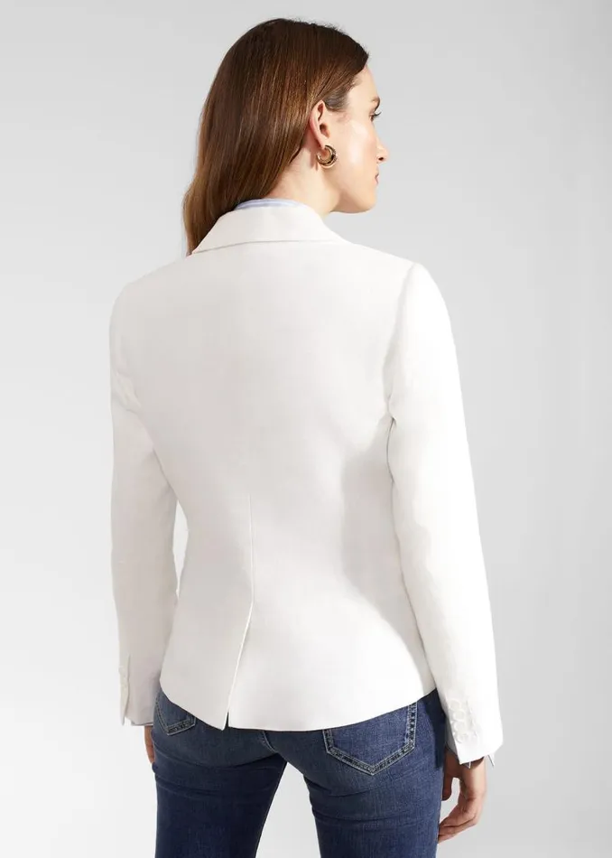 Women HOBBS Coats and Jackets Petite Blake Linen Jacket Ivory