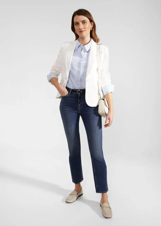 Women HOBBS Coats and Jackets Petite Blake Linen Jacket Ivory
