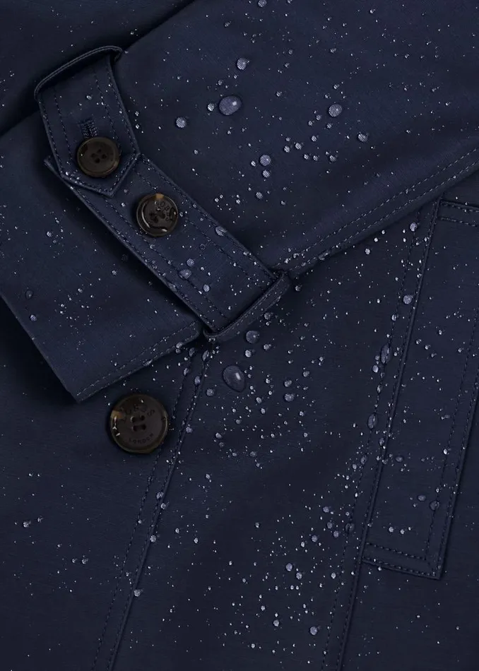 Women HOBBS Coats and Jackets Saskia Water Resistant Trench Coat Navy