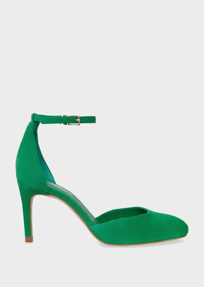 Women HOBBS Court Shoes Elliya Suede Court Shoes Cilantro Green