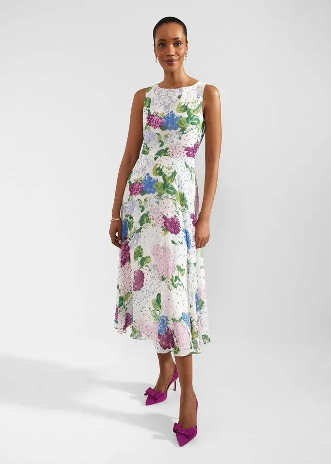 Women HOBBS Dresses and Jumpsuits Carly Floral Dress Ivory Multi